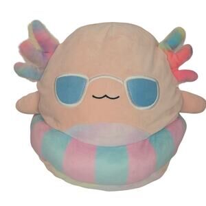 Squishmallow Kellyto Archie Axolotl Pool Floatie Party Sunglasses Plush 12"